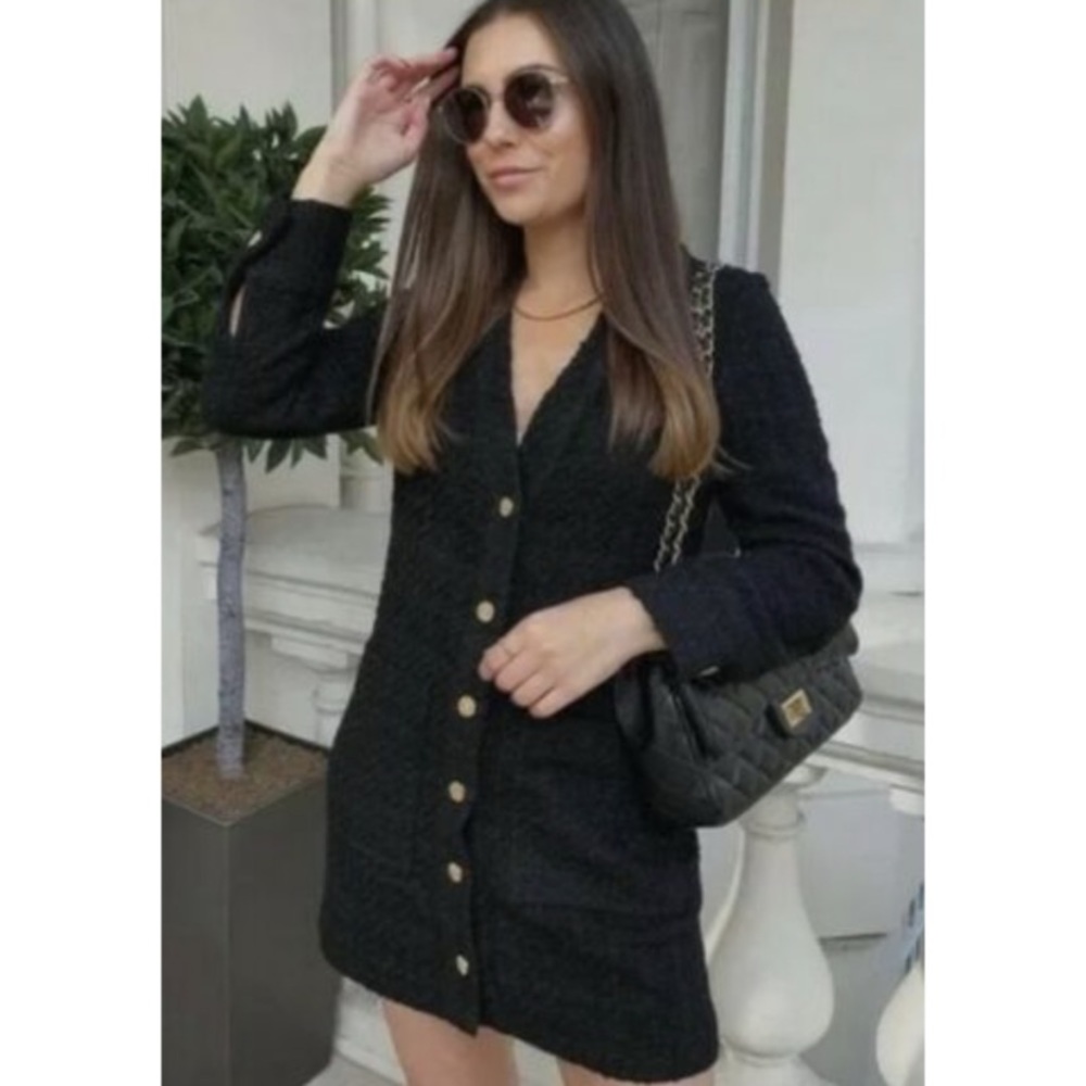 ZARA Textured Weave Dress